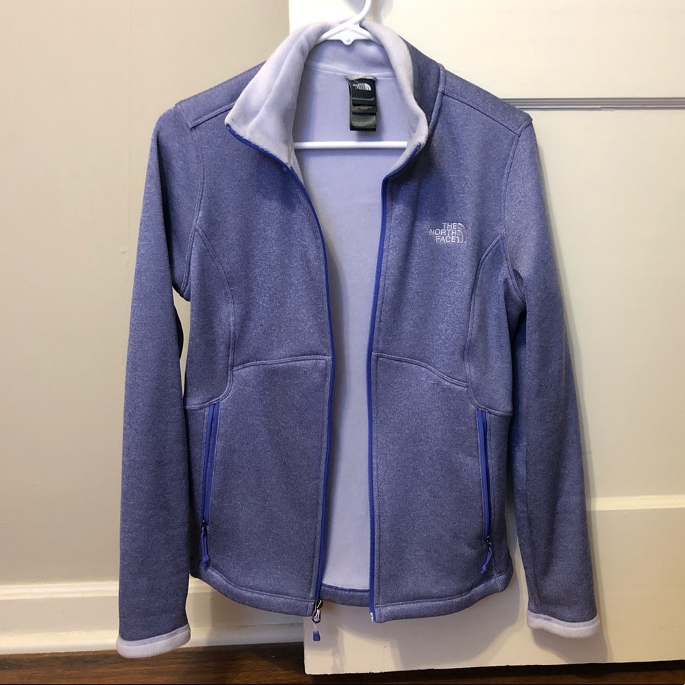 Purple full zip north face jacket